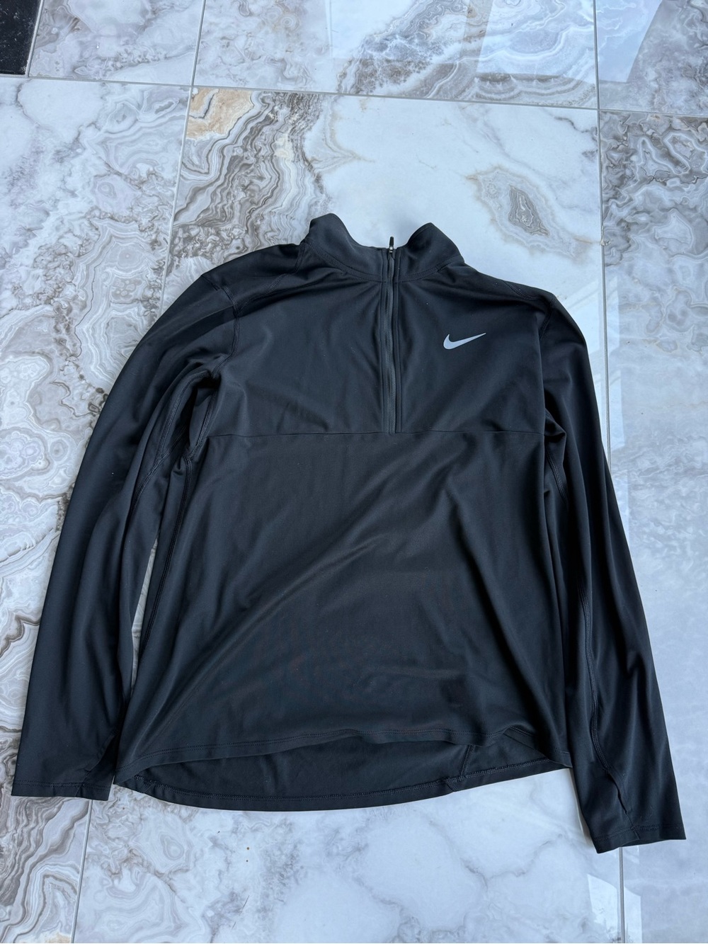 Nike Black Half-Zip Long-Sleeve Rash Guard